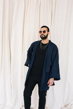 Kép betöltése a galériamegjelenítőbe: Deep Ocean Blue Kimono