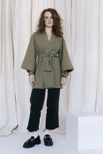 Load image into Gallery viewer, Olive Linen Kimono
