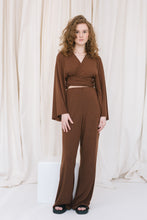 Load image into Gallery viewer, Wavy Flow Chocolate Kimo Top