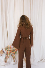 Load image into Gallery viewer, Wavy Flow Chocolate Kimo Top