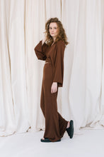 Load image into Gallery viewer, Wavy Flow Chocolate Kimo Top