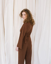 Load image into Gallery viewer, Wavy Flow Chocolate Kimo Top