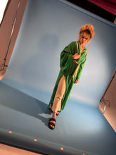 Load image into Gallery viewer, Bold Green Viscose Kimono
